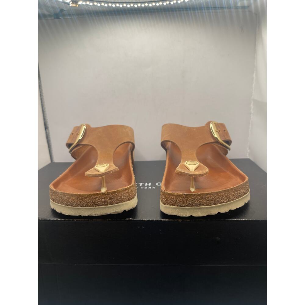 Birkenstock Women's Gizeh Big Buckle Oiled Leather Thong Sandals EUR 37- US 6.5 - Picture 2 of 10